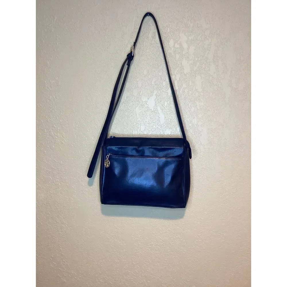 Giani Bernini Genuine Leather Black Shoulder Strap Handbag‎ Purse